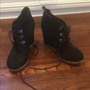 Steve Madden black lace booties